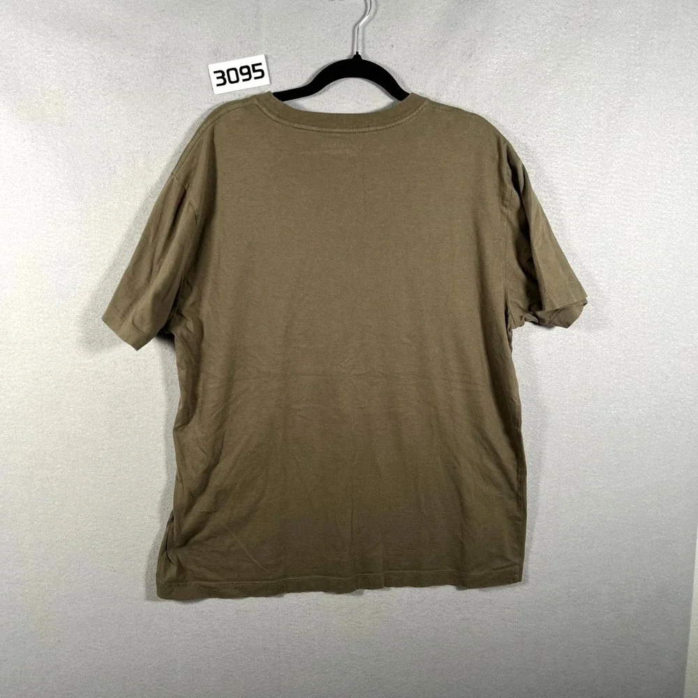 True Religion T Shirt Mens XL Olive Green Logo Buddha Short Sleeve Pullover
